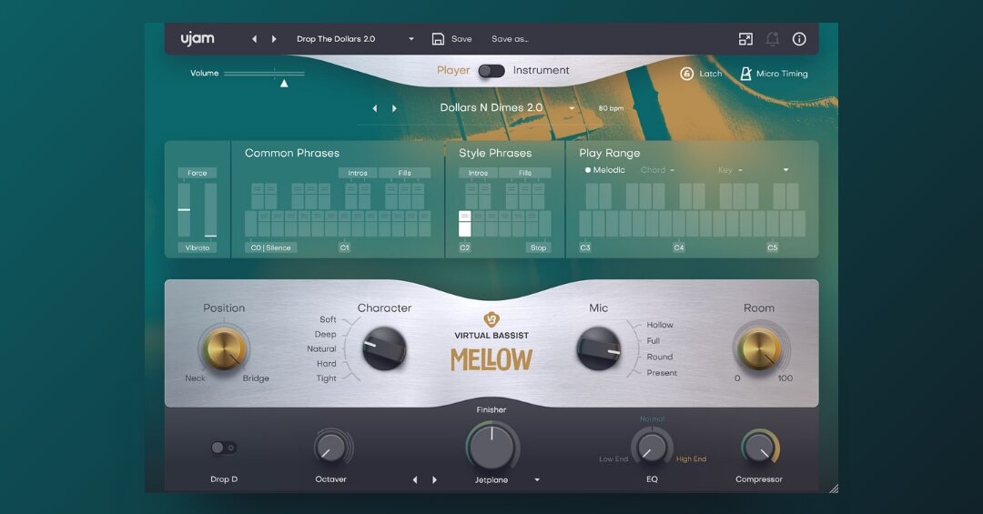 Virtual Bassist MELLOW | Acoustic bass plug-in | UJAM