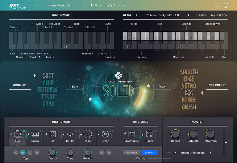 Virtual Drummer SOLID | Top-notch Studio Drums Plug-in